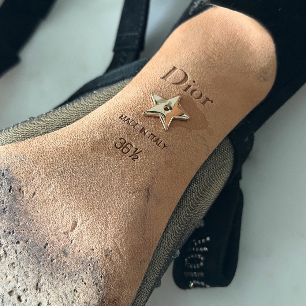 Dior j’Dior Rhinestone Slingback Heels - Picture 6 of 9